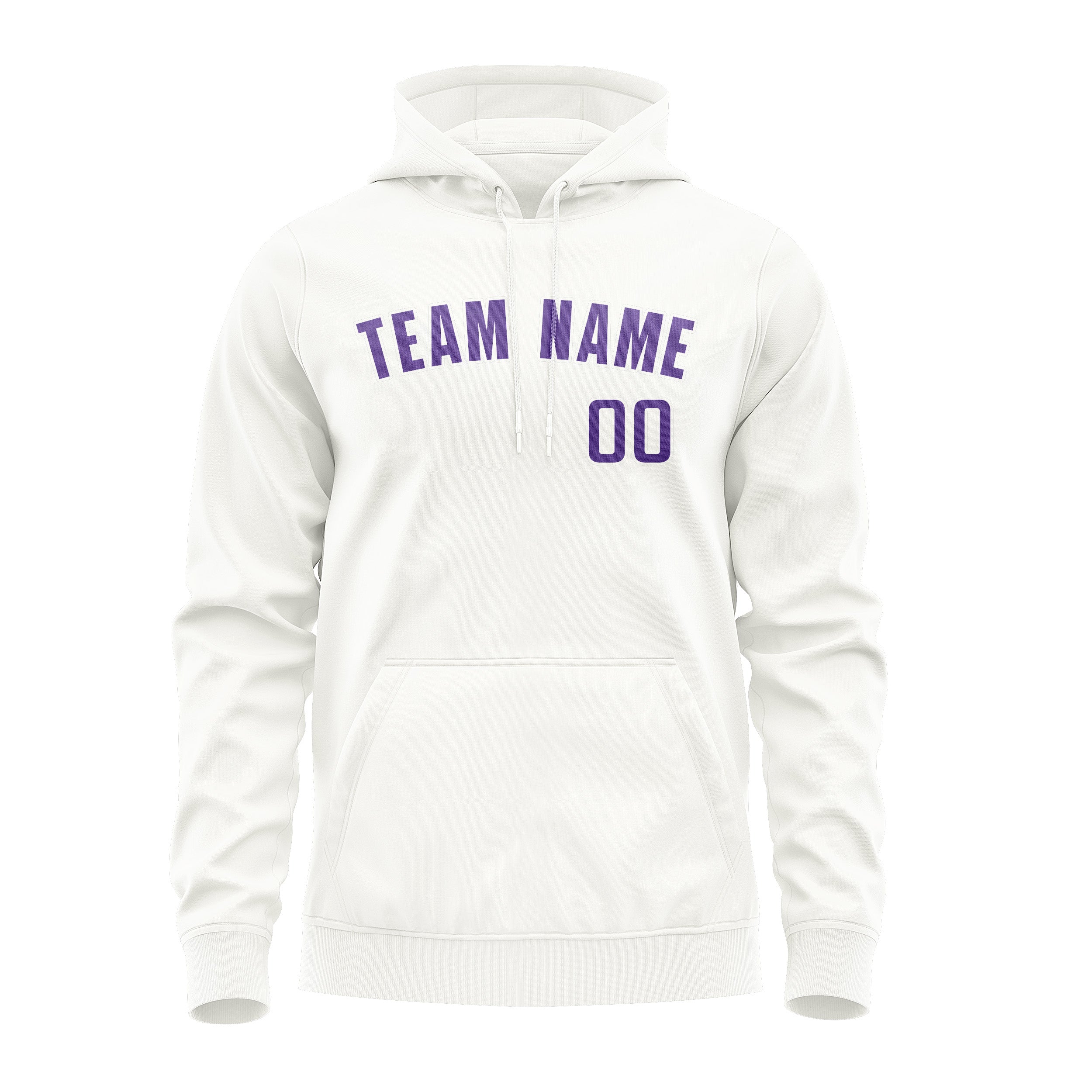 Maßgeschneidertes Weiß Lavendel Hoodie