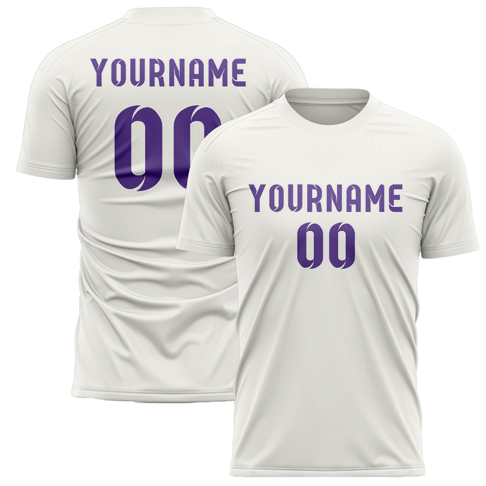 Benutzerdefiniertes Professionelles Weiß Lavendel Fußballtrikot