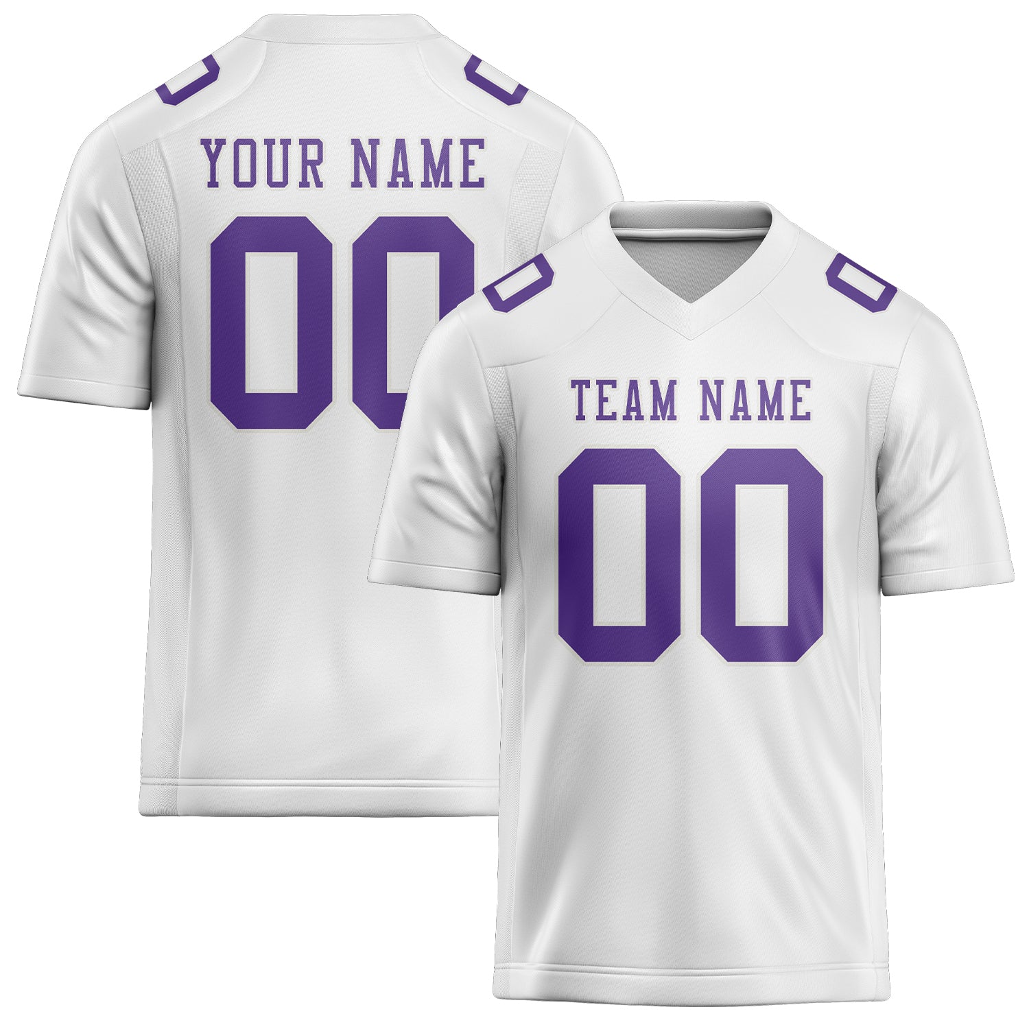 Maglia da rugby professionale personalizzata bianca lavanda