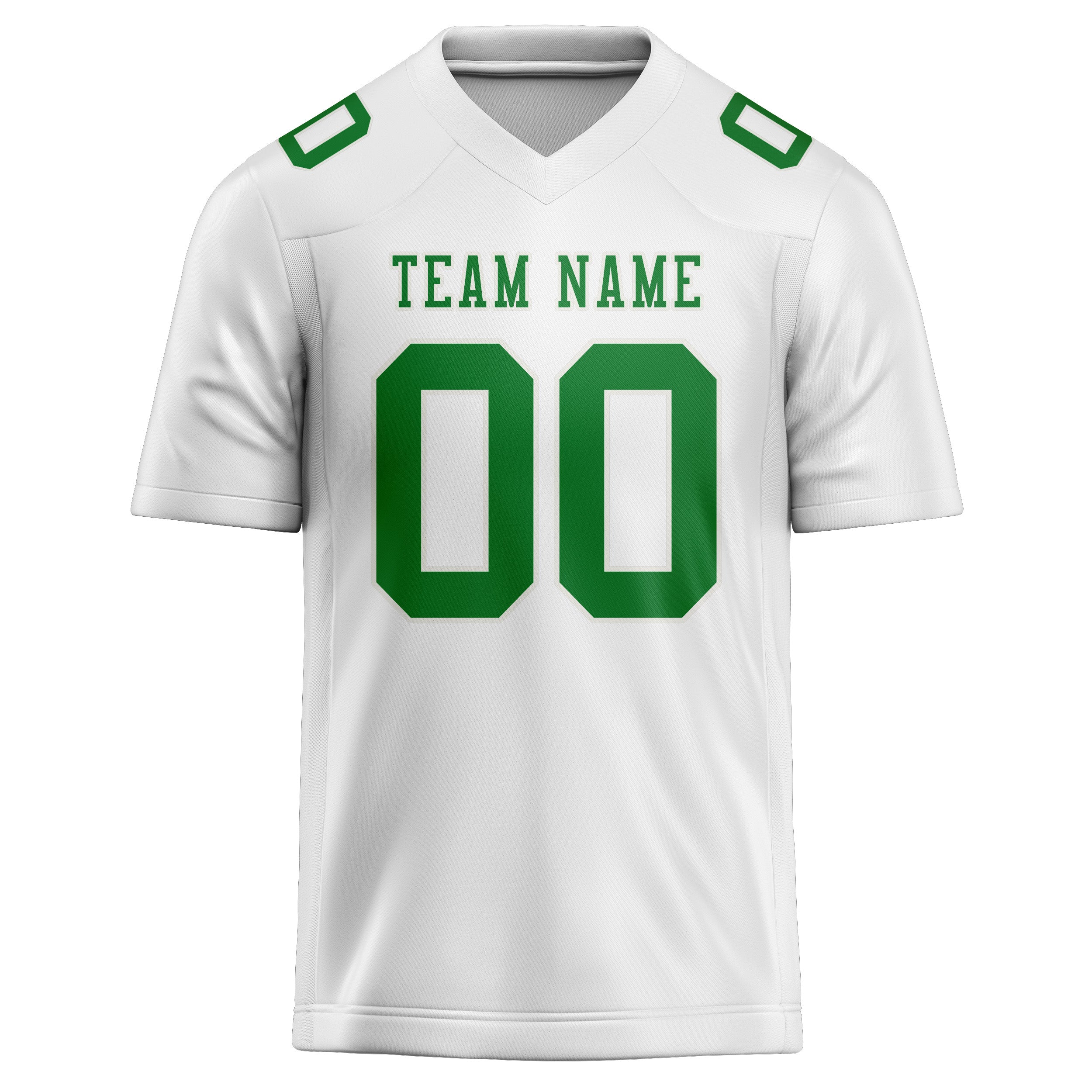 Maglia da rugby professionale personalizzata bianca verde smeraldo