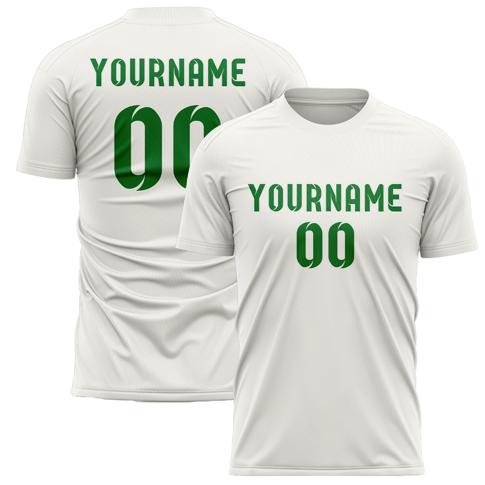 Benutzerdefiniertes Professionelles Weiß Smaragdgrün Fußballtrikot