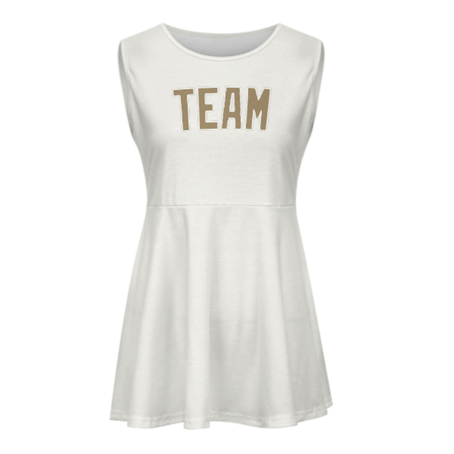 Maßgeschneidertes Weiß Hellkhaki Cheerleader-Kleid