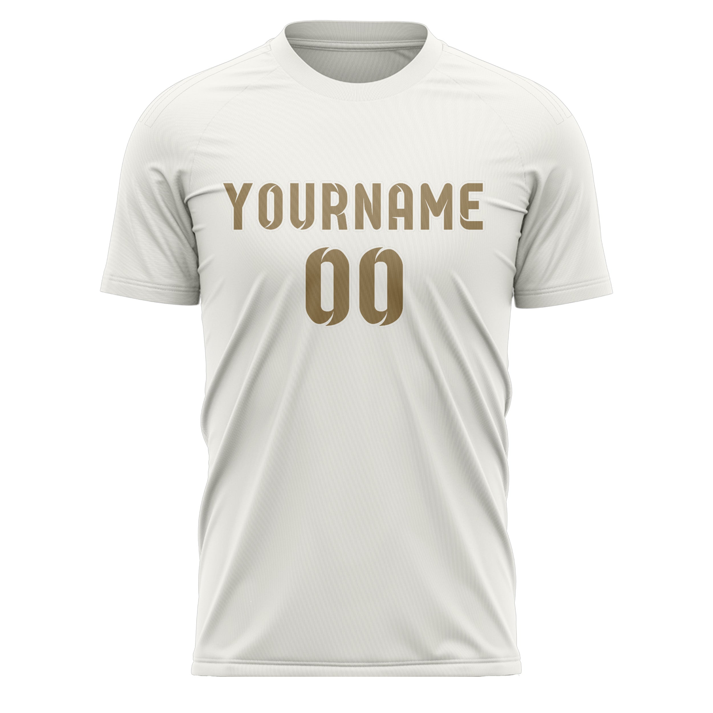 Benutzerdefiniertes Professionelles Weiß Hellkhaki Fußballtrikot