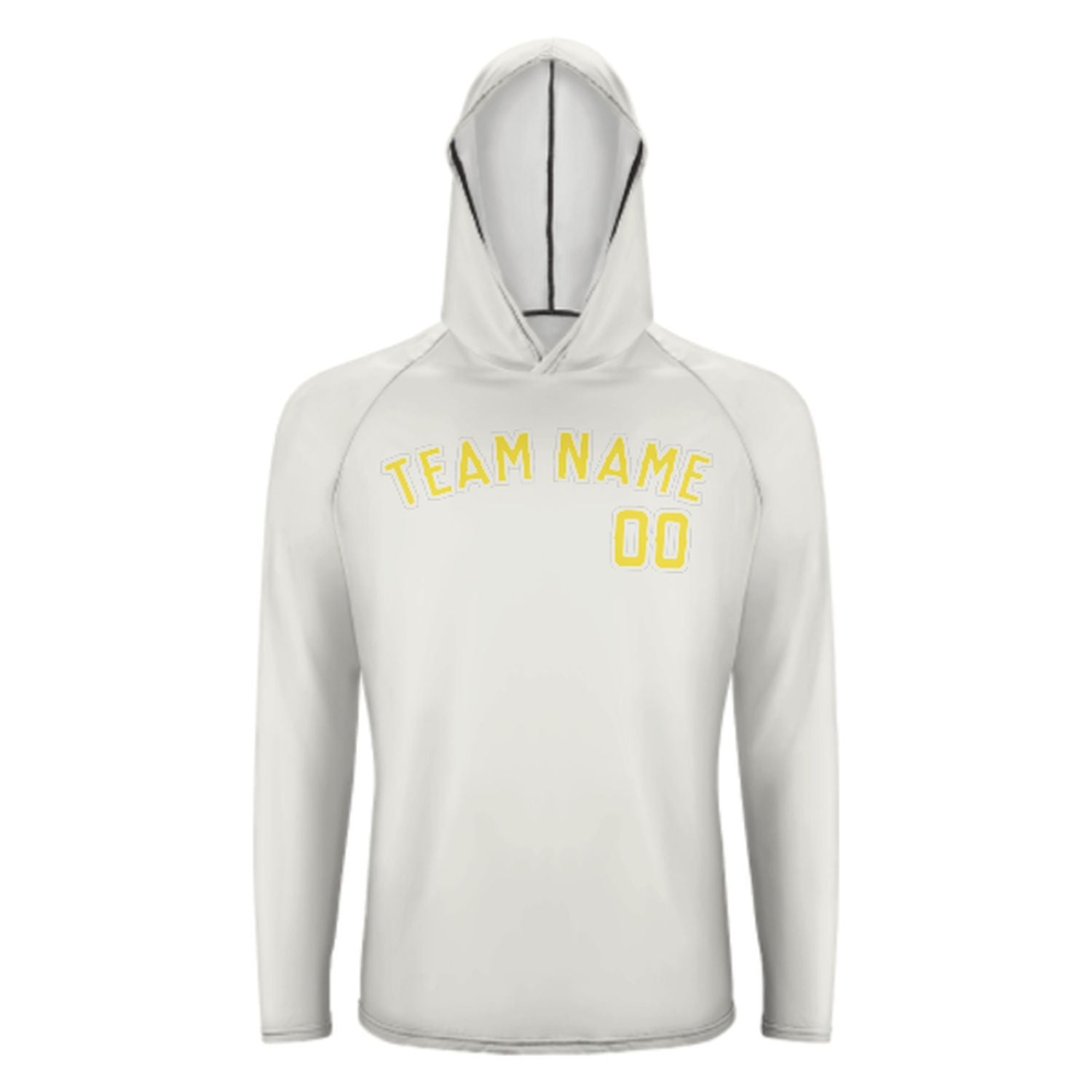 Na míru bílá světle žlutá UV-hoodie