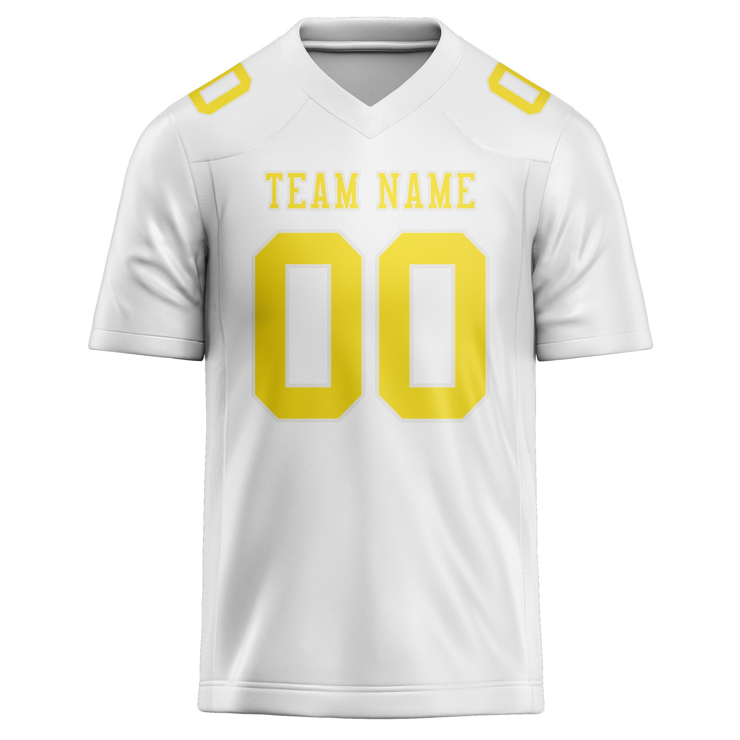 Maglia da rugby professionale personalizzata bianca giallo pallido