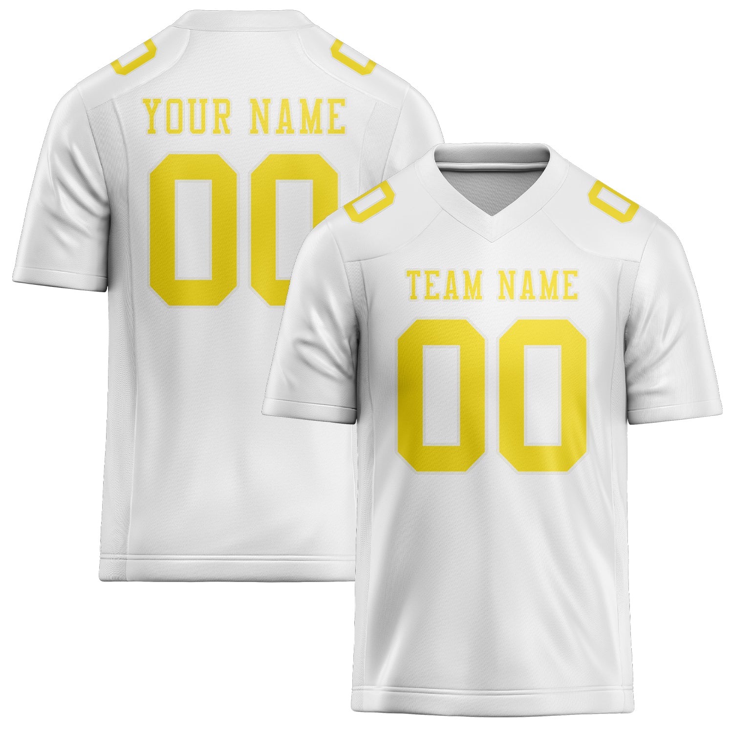 Maglia da rugby professionale personalizzata bianca giallo pallido