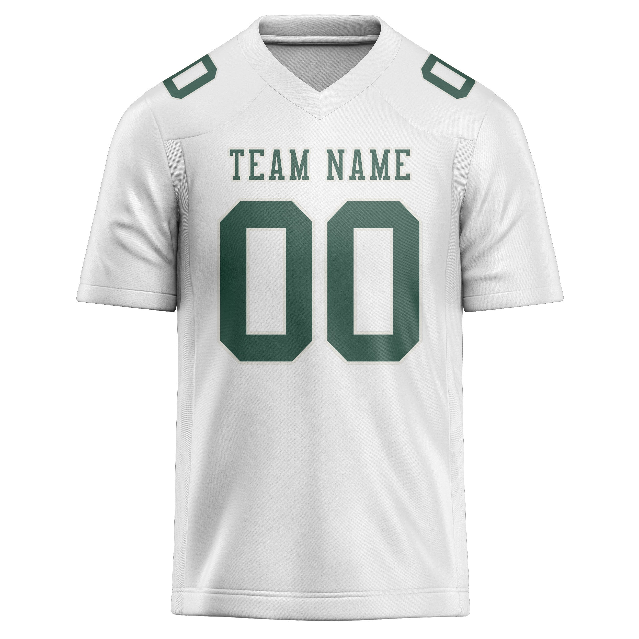 Maglia da rugby professionale personalizzata bianca e verde acqua