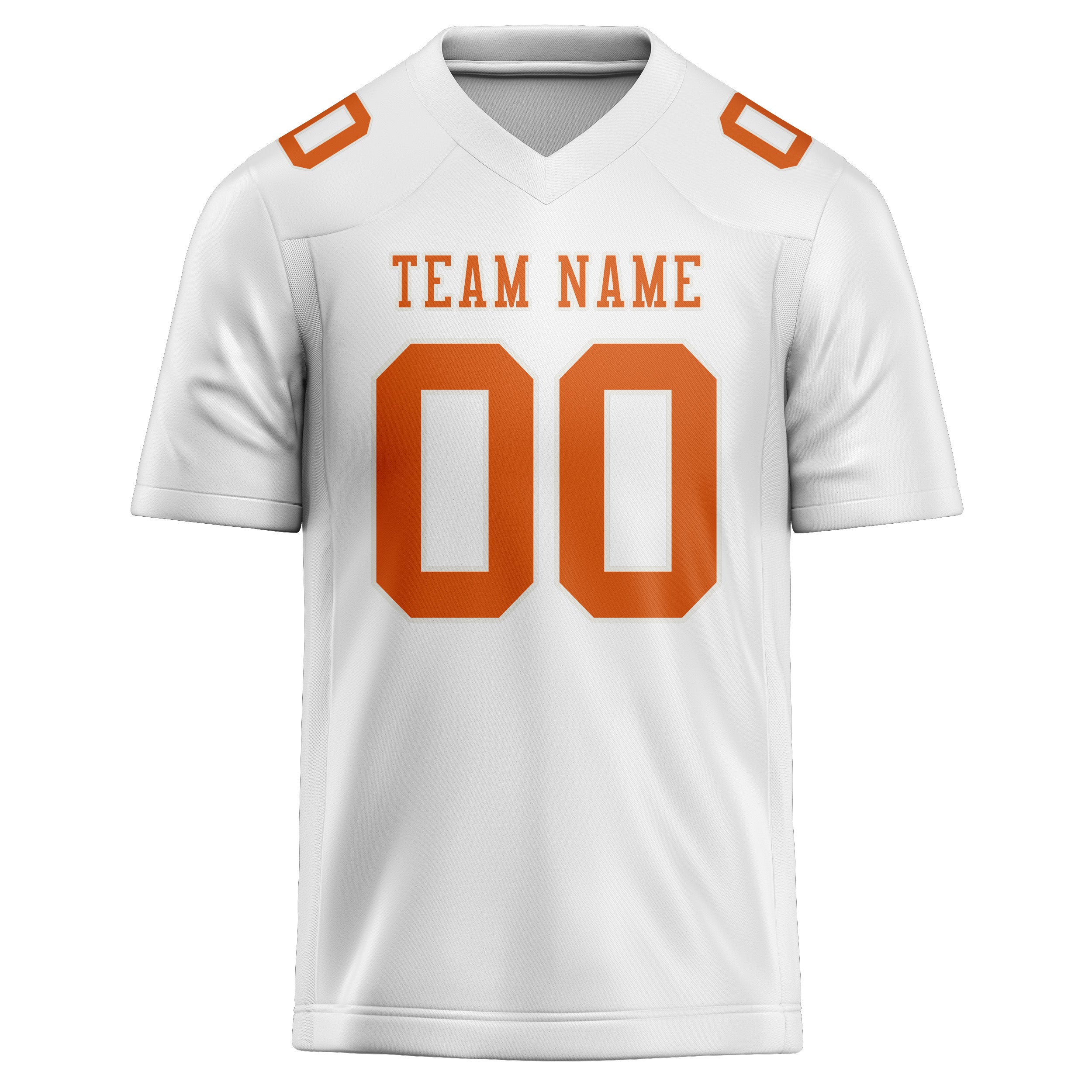 Maglia da rugby professionale bianca e arancione personalizzata