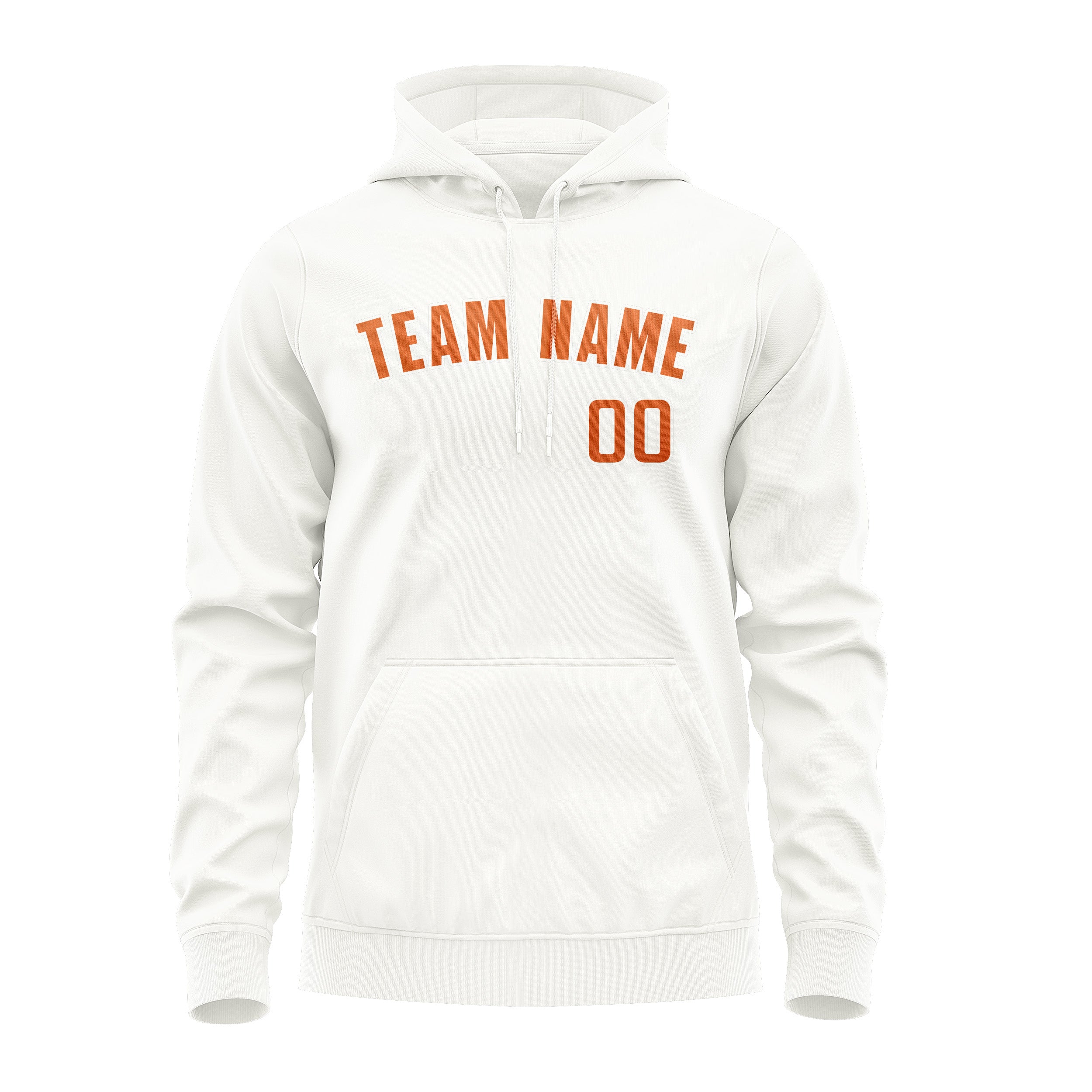 Maßgeschneidertes Weiß Orange Hoodie