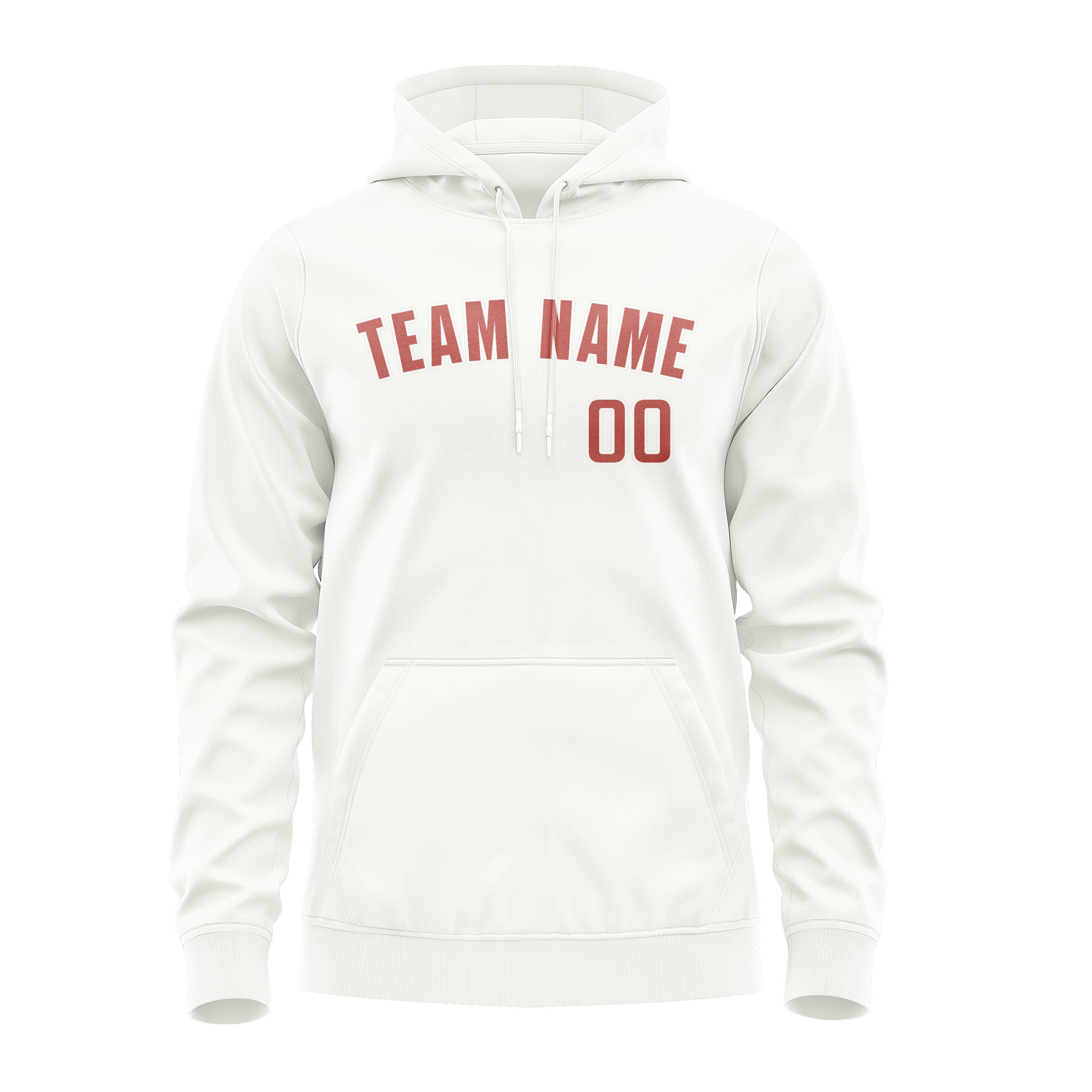 Maßgeschneidertes Weiß Kupferrose Hoodie