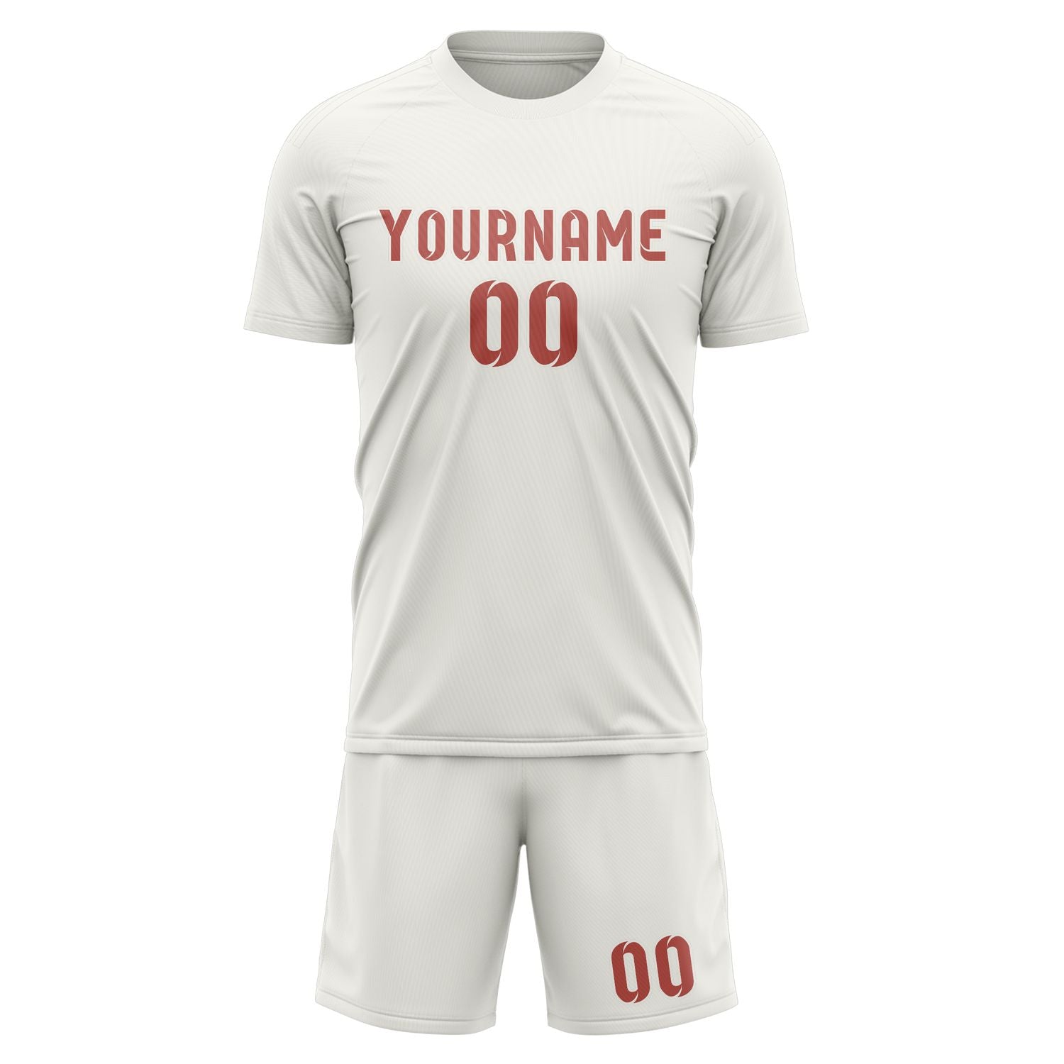 Maßgeschneidertes Professionelles Weiß Kupferrose Fußballtrikot-Set