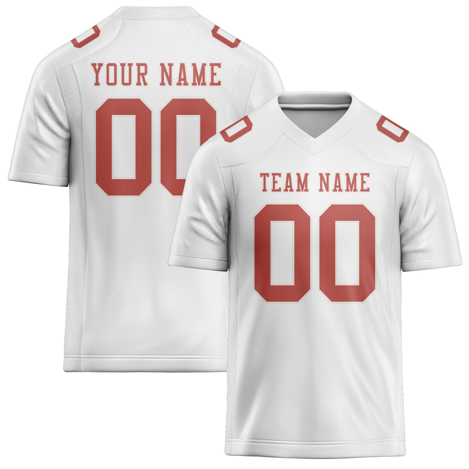 Maglia da rugby professionale personalizzata White Copper Rose