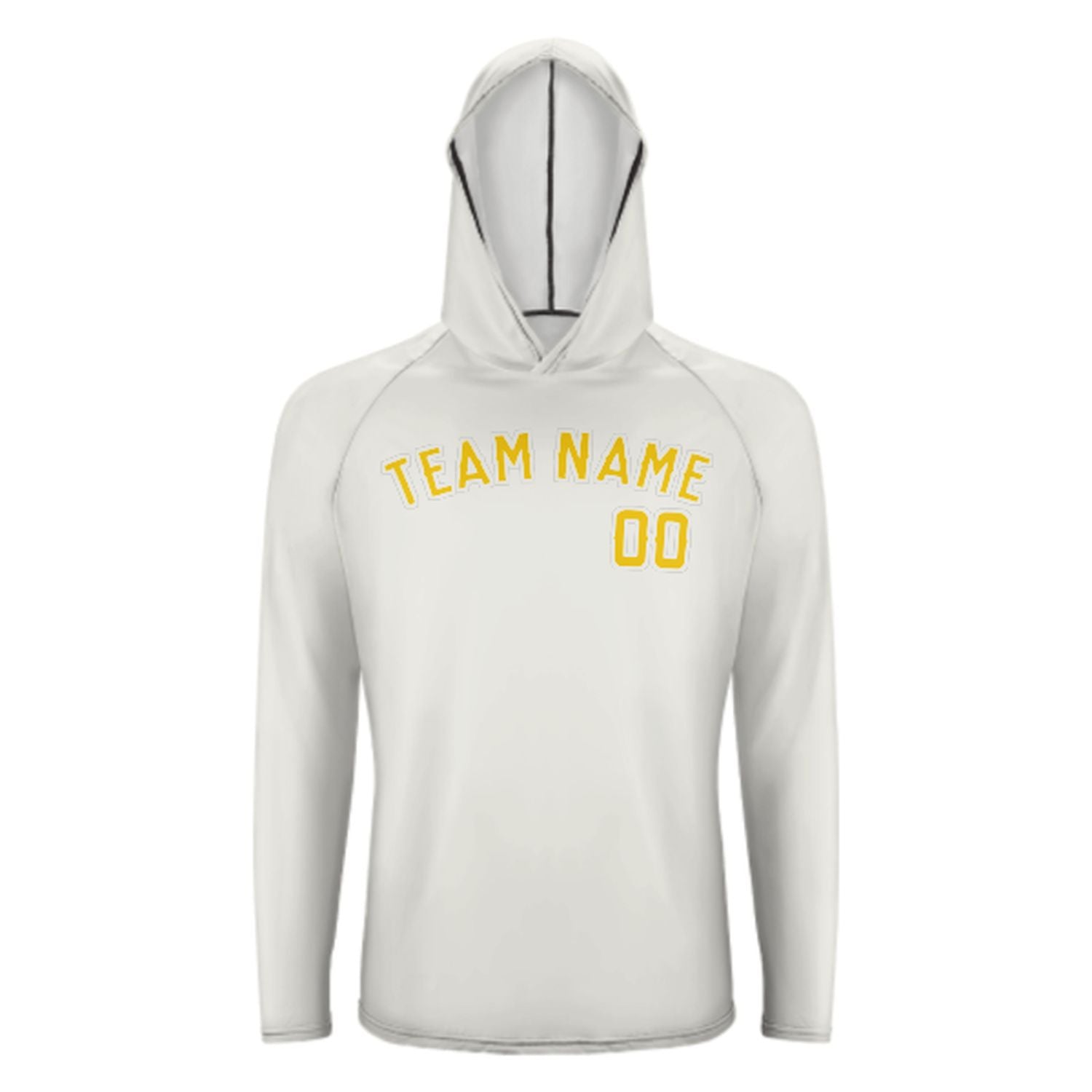 Na míru na míru bílé zlaté UV-hoodie