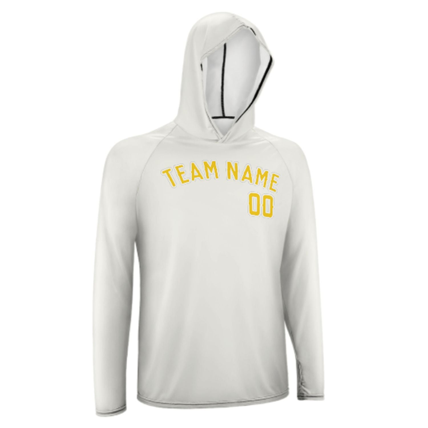 Na míru na míru bílé zlaté UV-hoodie