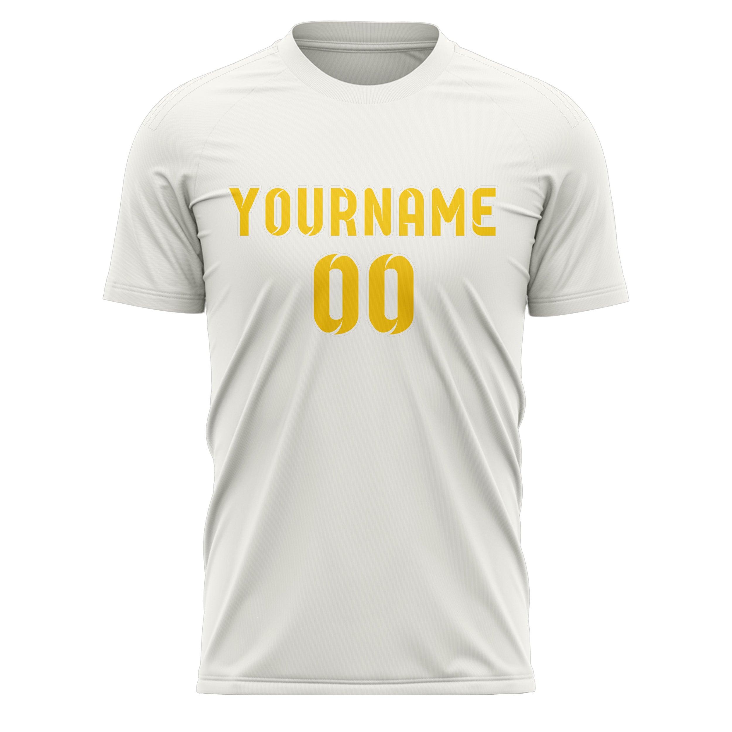 Benutzerdefiniertes Professionelles Weiß Gold Fußballtrikot