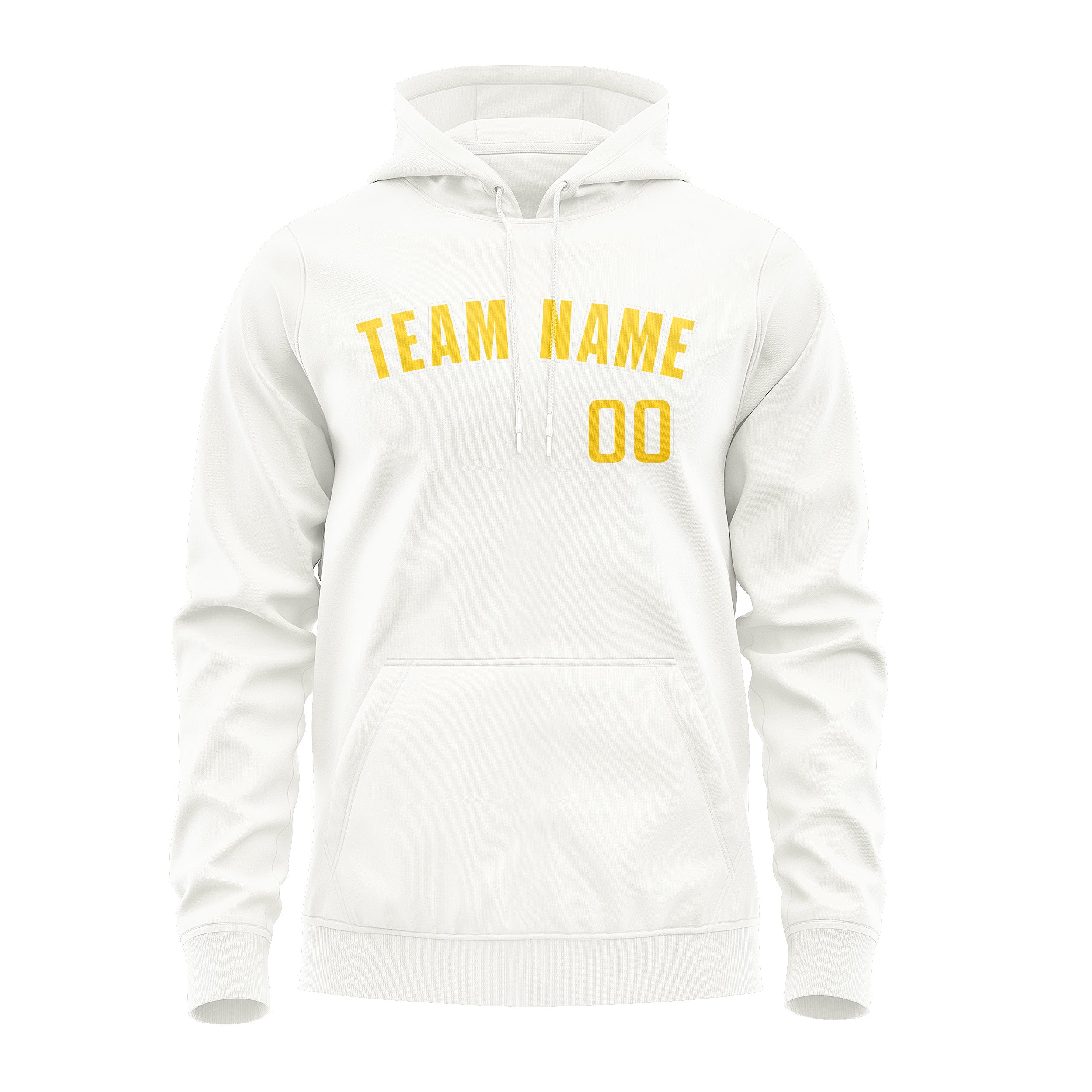 Maßgeschneidertes Weiß Gold Hoodie