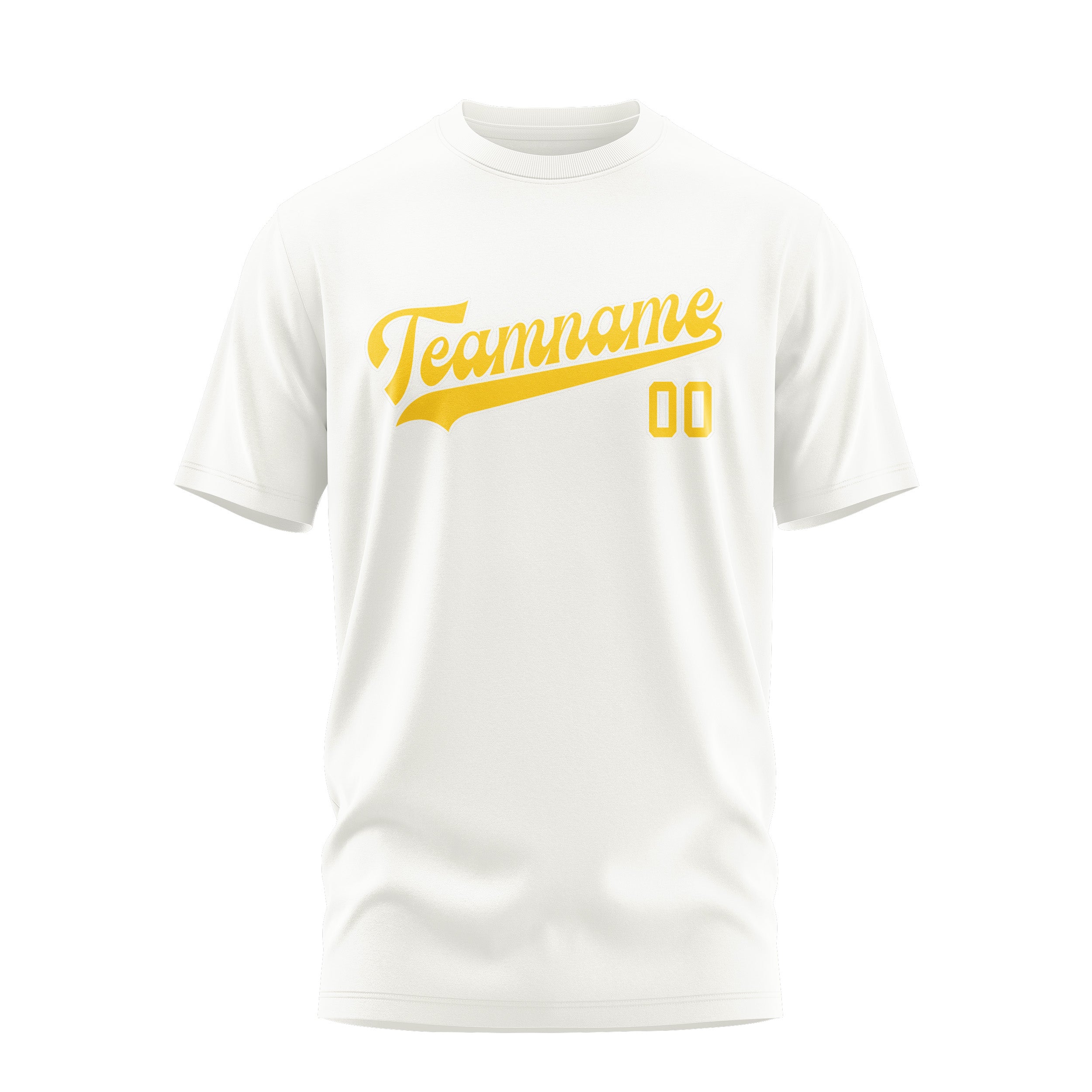 Maßgeschneidertes Weiß Gold T-Shirt