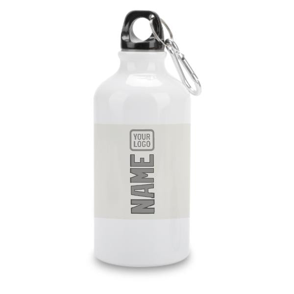 Maßgeschneidertes Weiß Grau Sportflasche