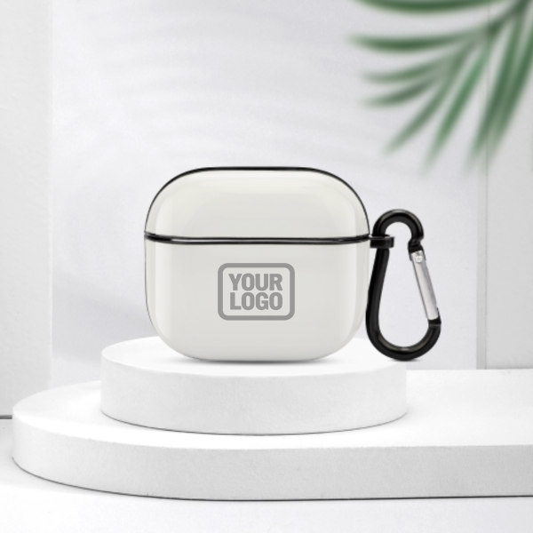 Maßgeschneidertes Weiß Grau AirPods-Hülle (3. Generation)