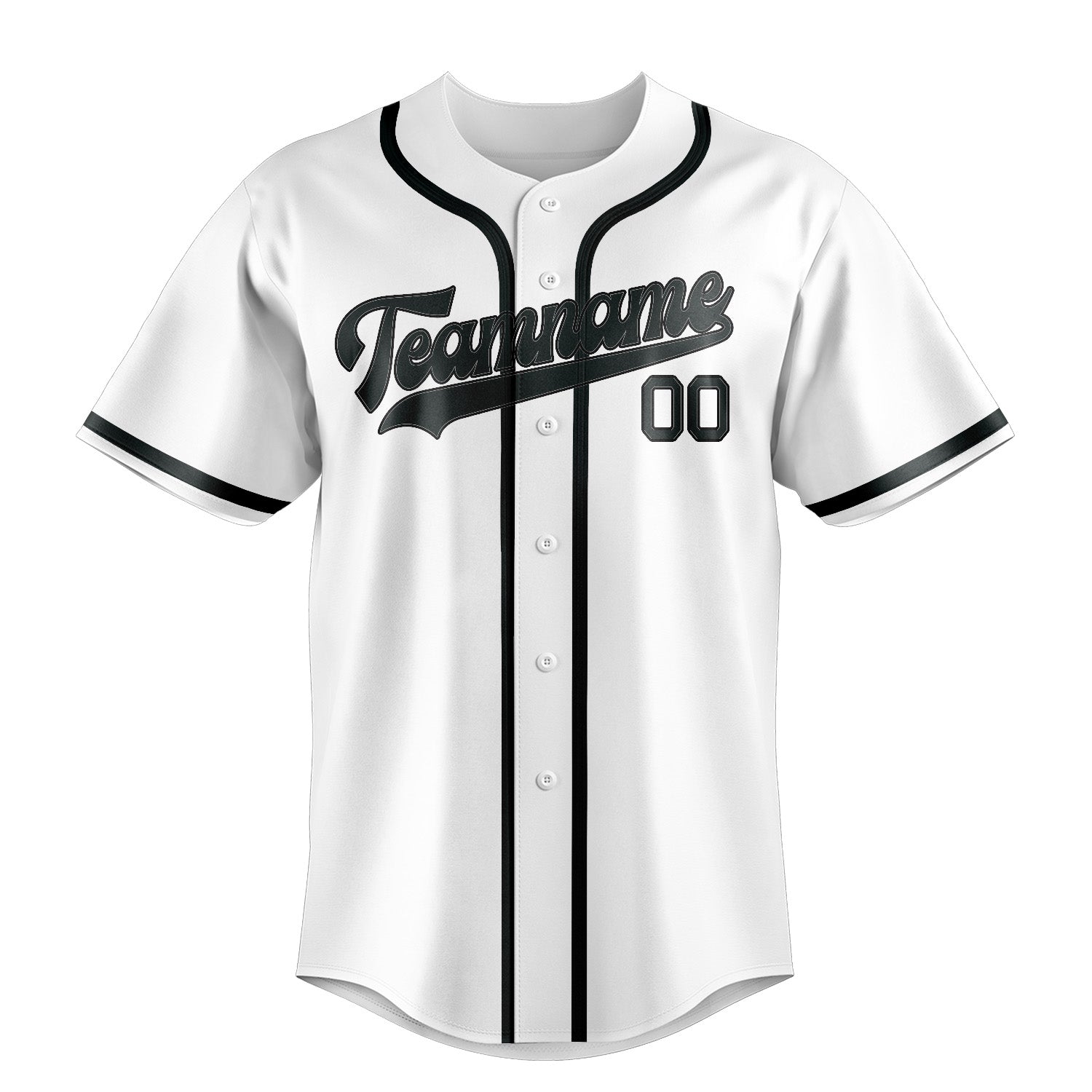 Maglia da baseball professionale personalizzata bianca grigio scuro
