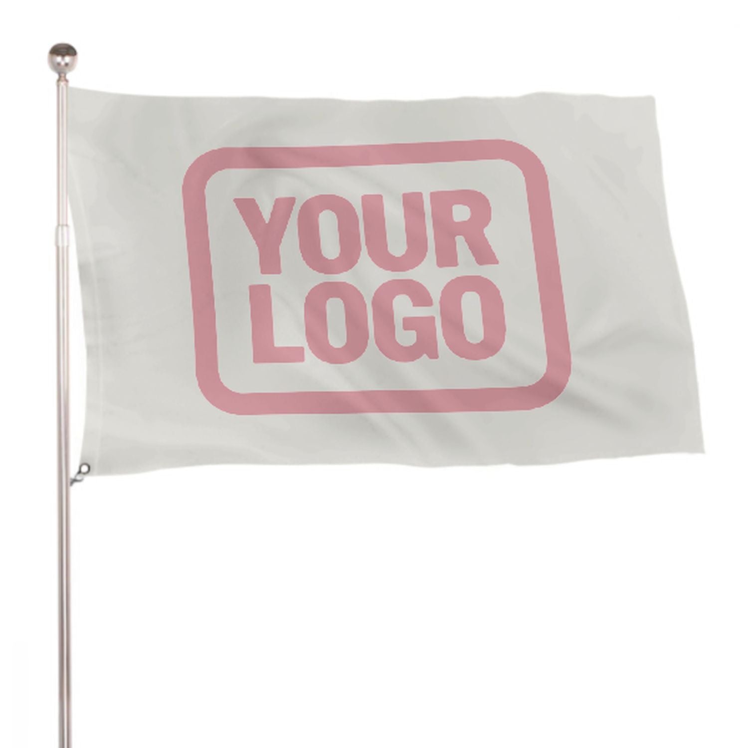 Maßgeschneidertes Weiß Rosa Flagge