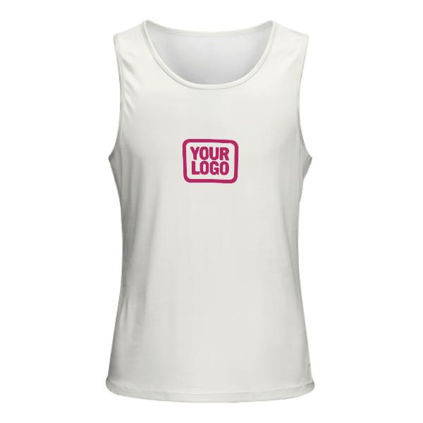 Maßgeschneidertes Weiß Rosarot Herren Tanktop
