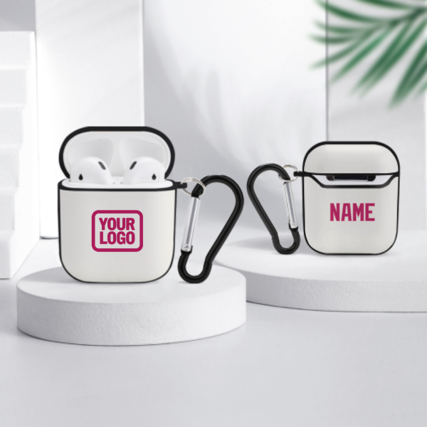 Maßgeschneidertes Weiß Rosarot AirPods-Hülle
