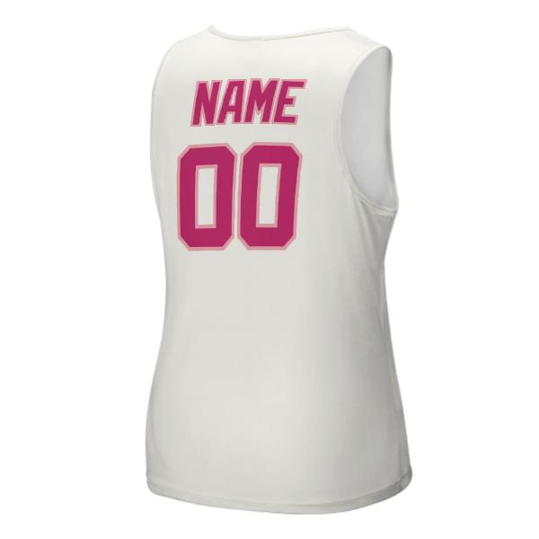 Maßgeschneidertes Weiß Rosarot Herren Tanktop