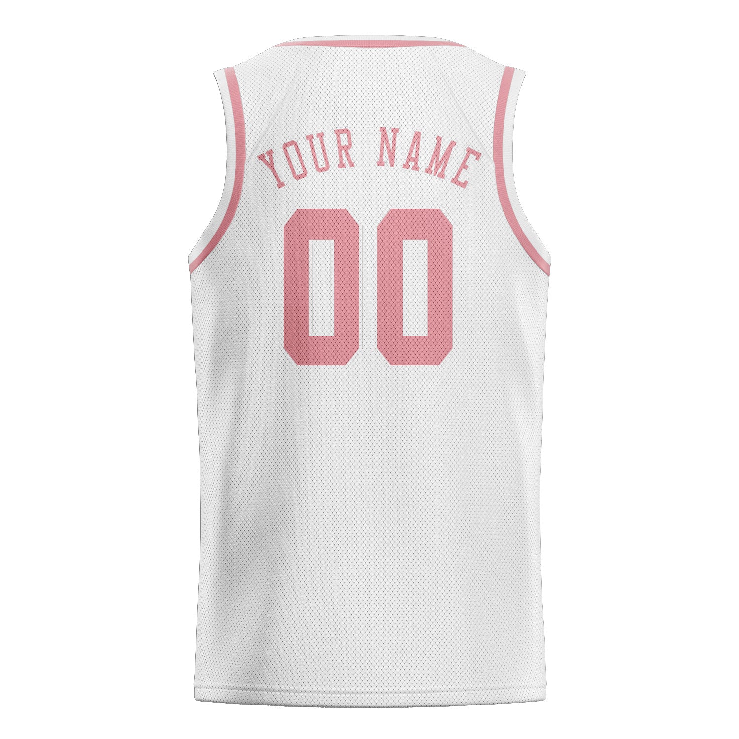Benutzerdefiniertes Professionelles Weiß Rosa Basketballtrikot