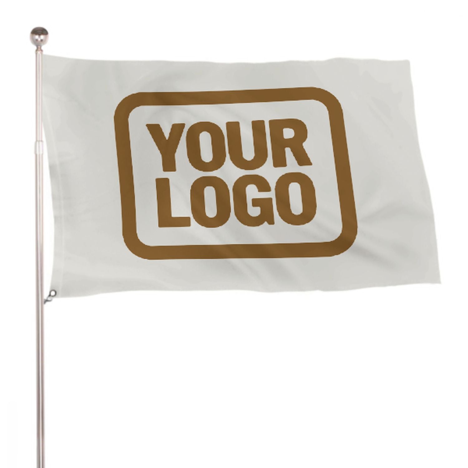 Maßgeschneidertes Weiß Khaki Flagge