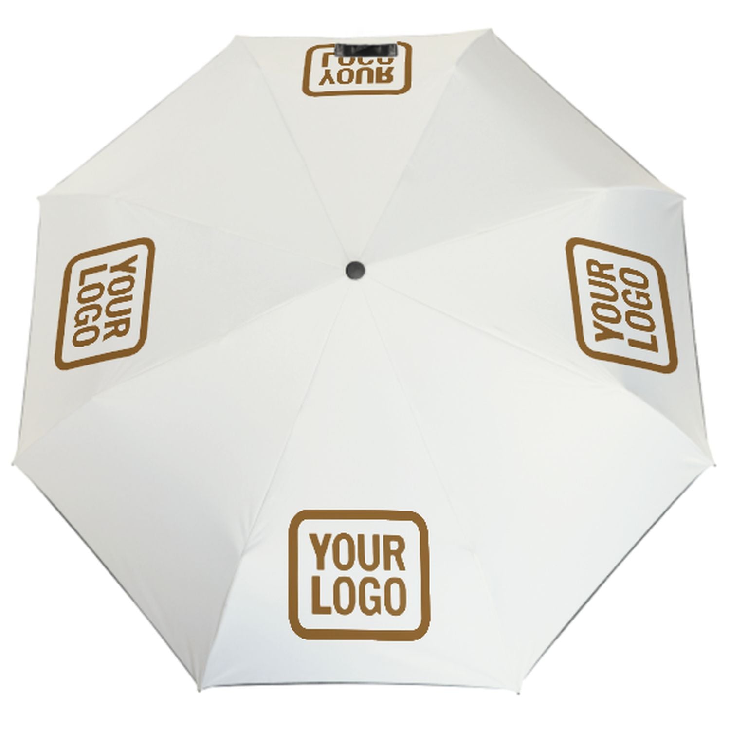 Maßgeschneidertes Weiß Khaki Automatik-Regenschirm