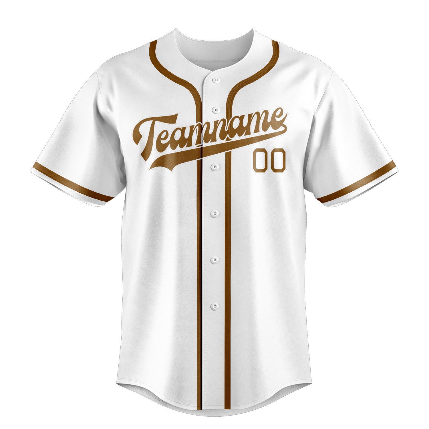 Maglia da baseball bianca e cachi professionale personalizzata