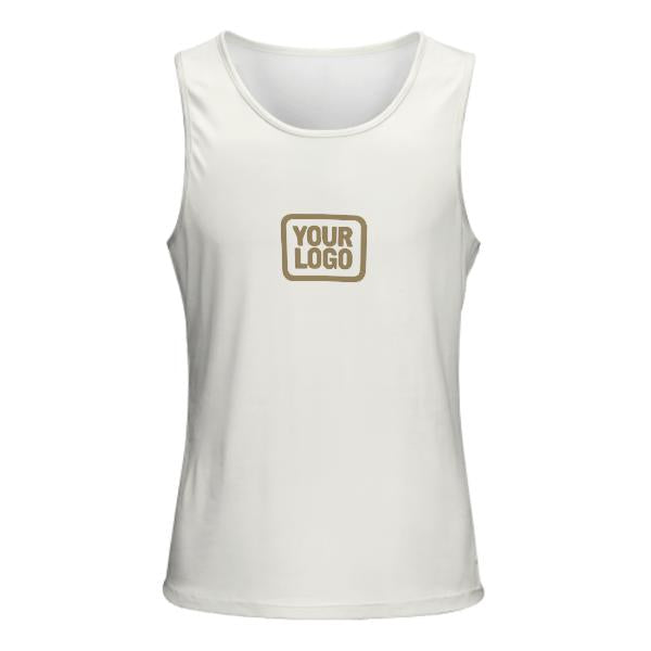 Maßgeschneidertes Weiß Hellkhaki Herren Tanktop