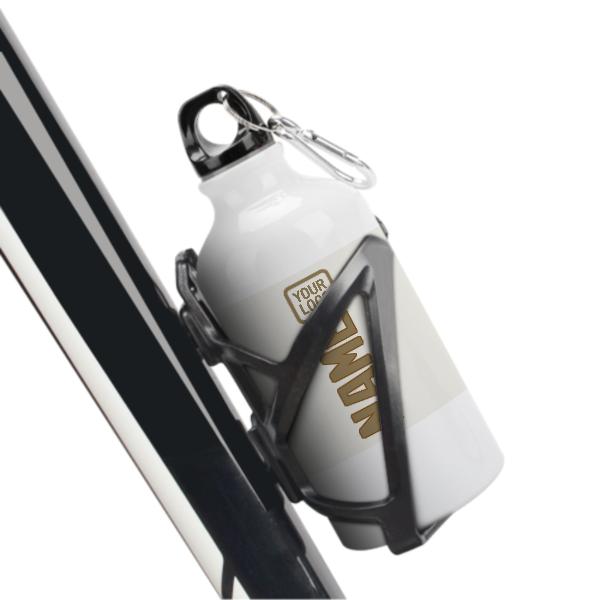 Maßgeschneidertes Weiß Hellkhaki Sportflasche