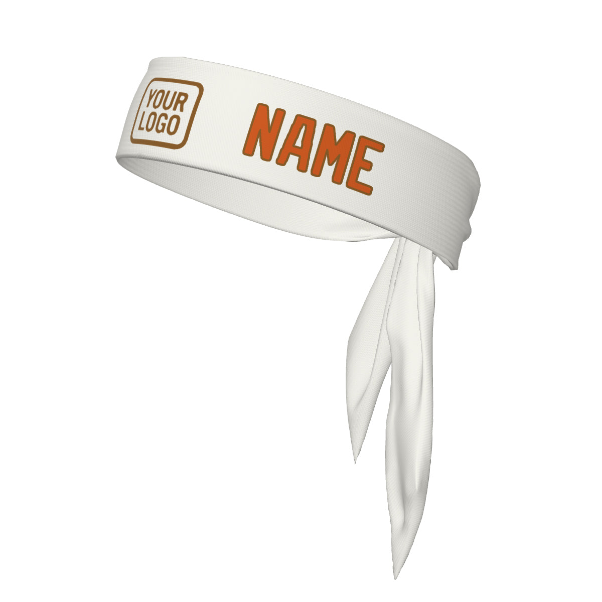 Maßgeschneidertes Weiß Orange Stirnband