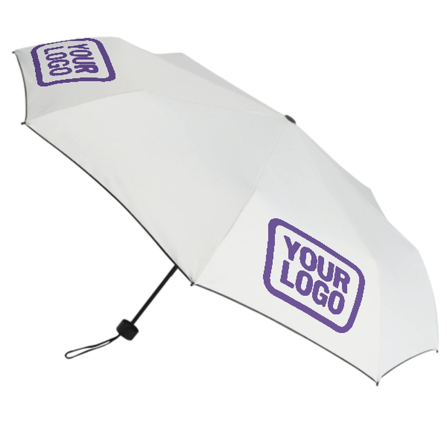 Maßgeschneidertes Weiß Lavendel Automatik-Regenschirm