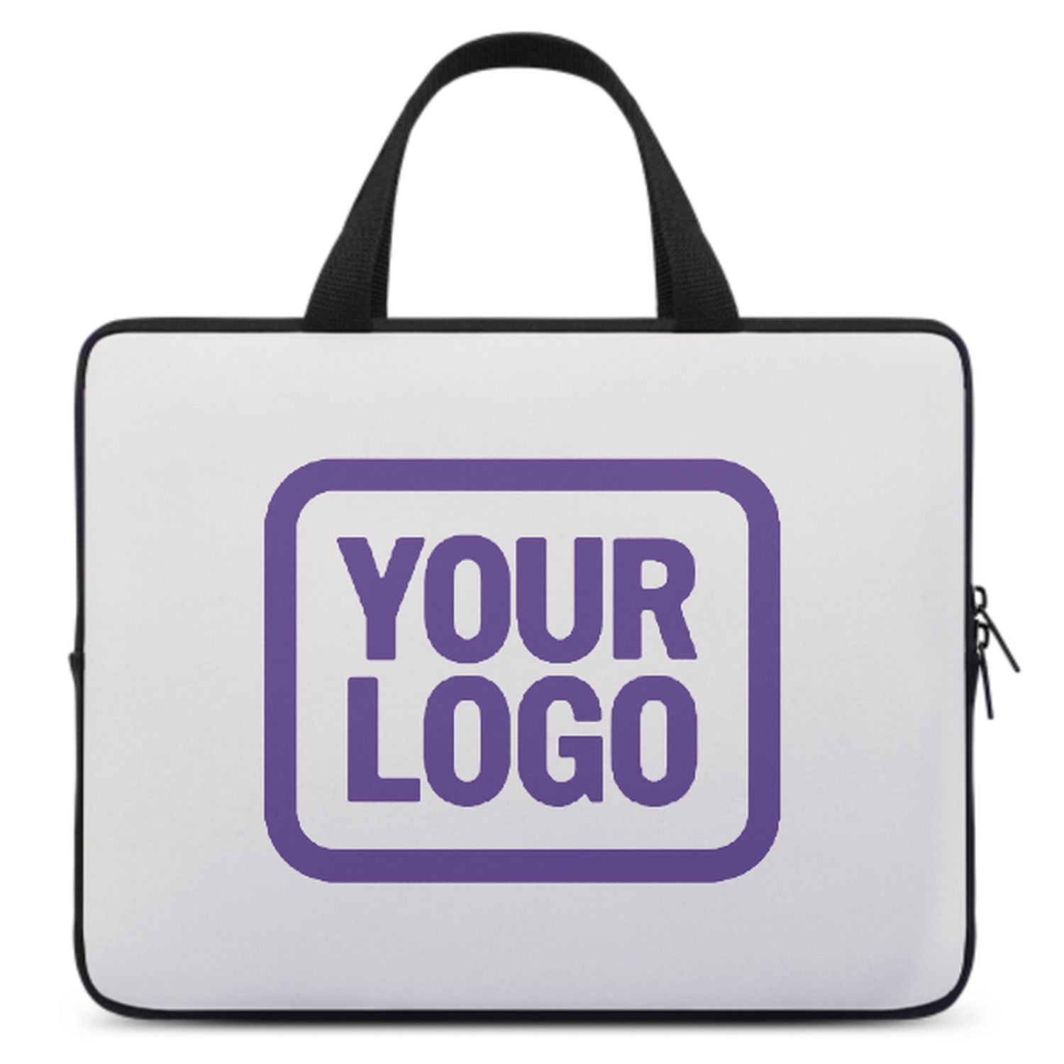 Maßgeschneidertes Weiß Light Purple Laptop Tasche