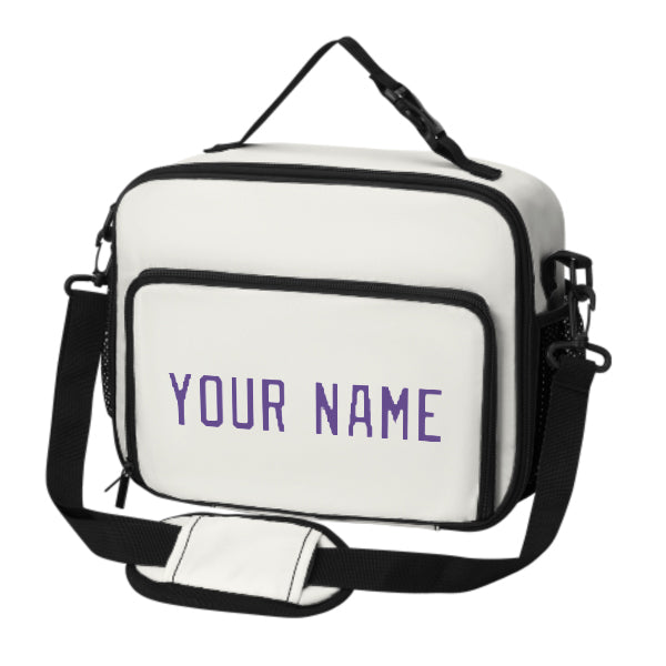 Maßgeschneidertes Weiß Light Purple Lunch-Tasche