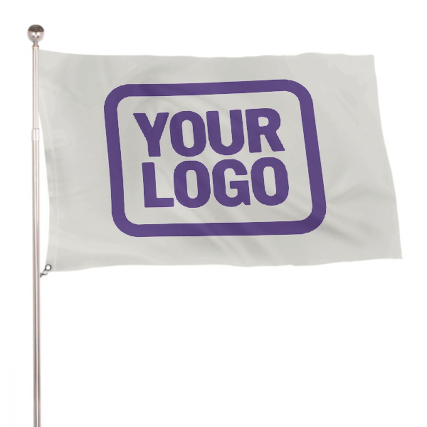 Maßgeschneidertes Weiß Lavendel Flagge
