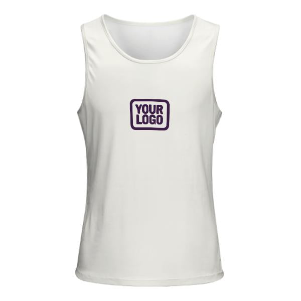 Maßgeschneidertes Weiß Lila Herren Tanktop