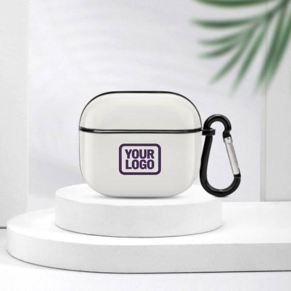 Maßgeschneidertes Weiß Lila AirPods-Hülle (3. Generation)