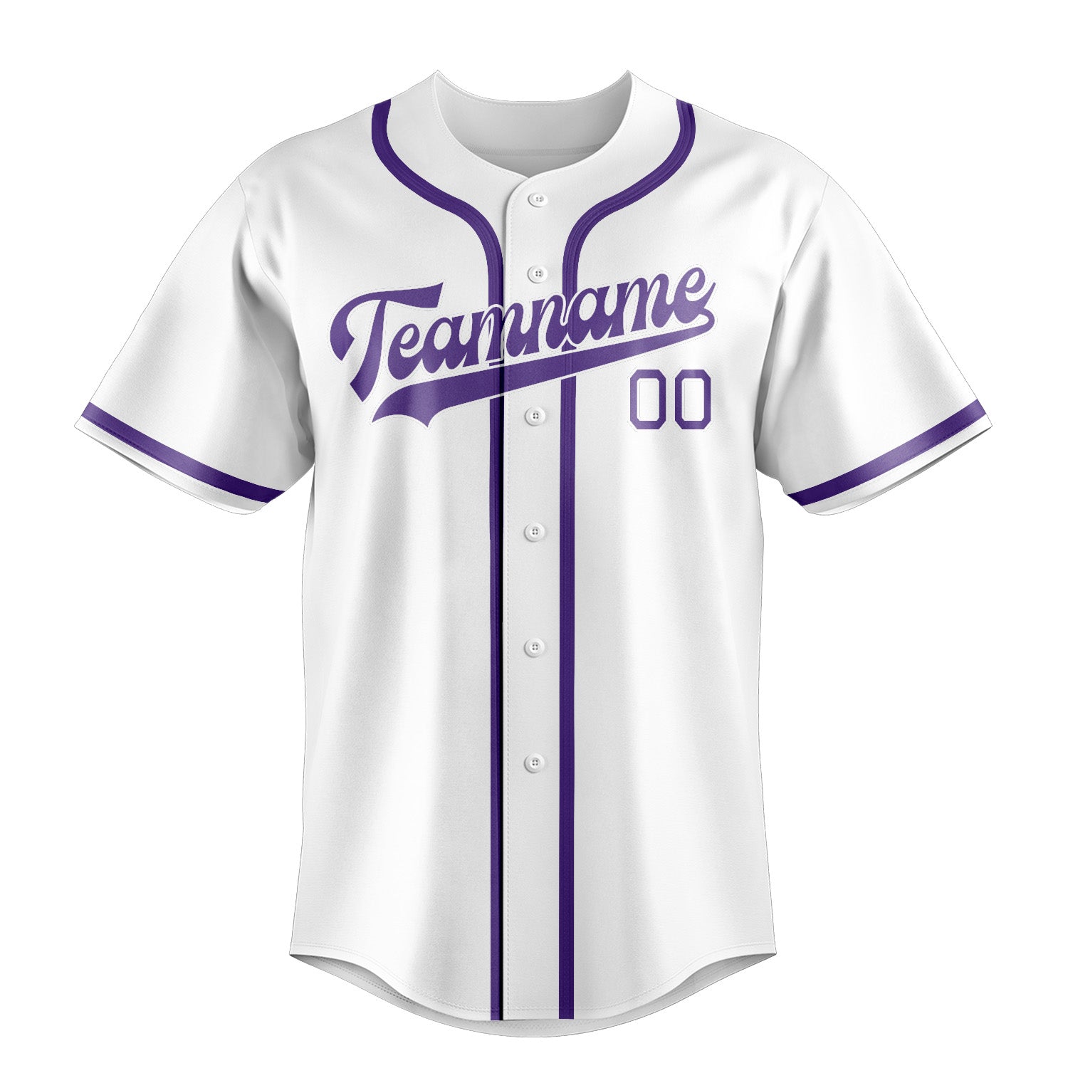 Maglia da baseball personalizzata professionale bianca lavanda