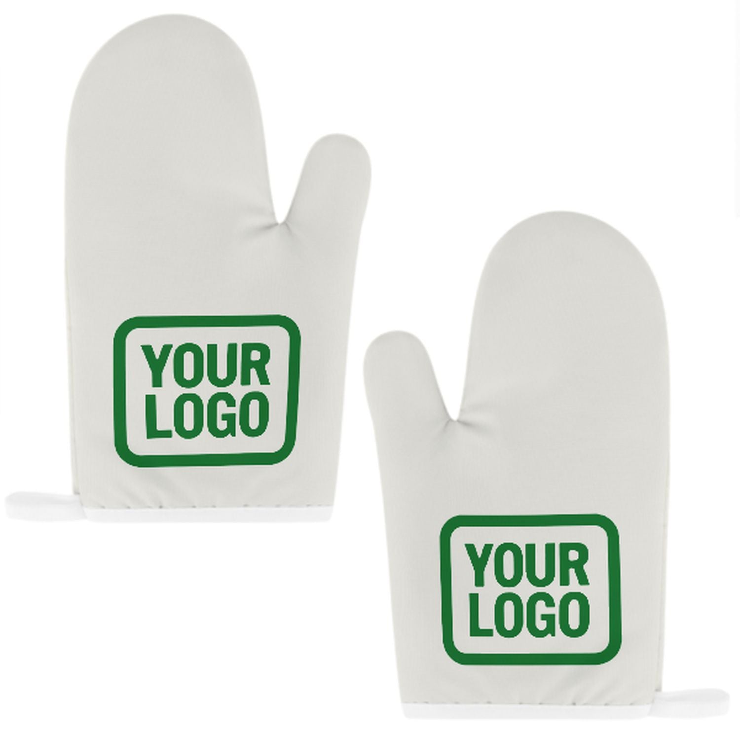 Maßgeschneidertes Weiß  Smaragdgrün Topfhandschuh Set – 2-teilig