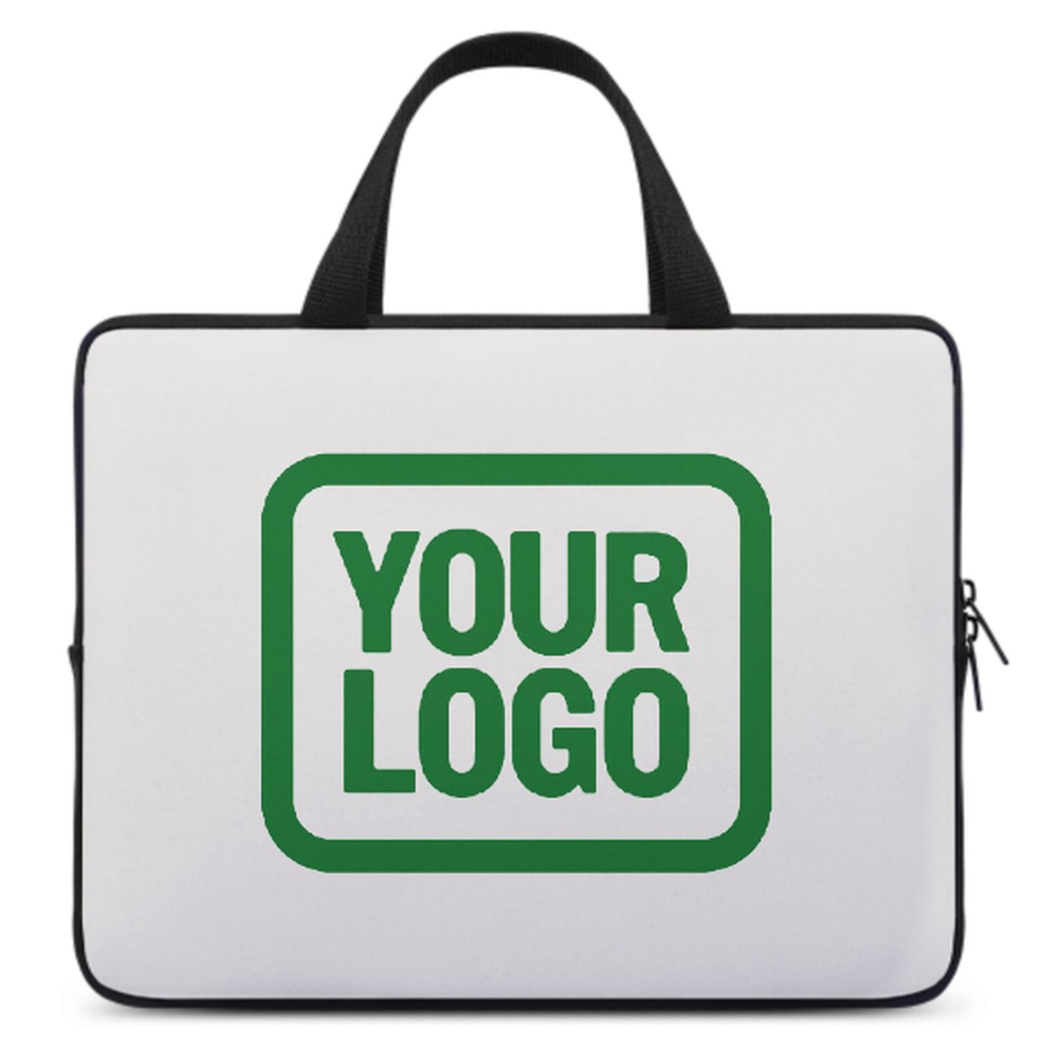 Maßgeschneidertes Weiß Emerald Green Laptop Tasche