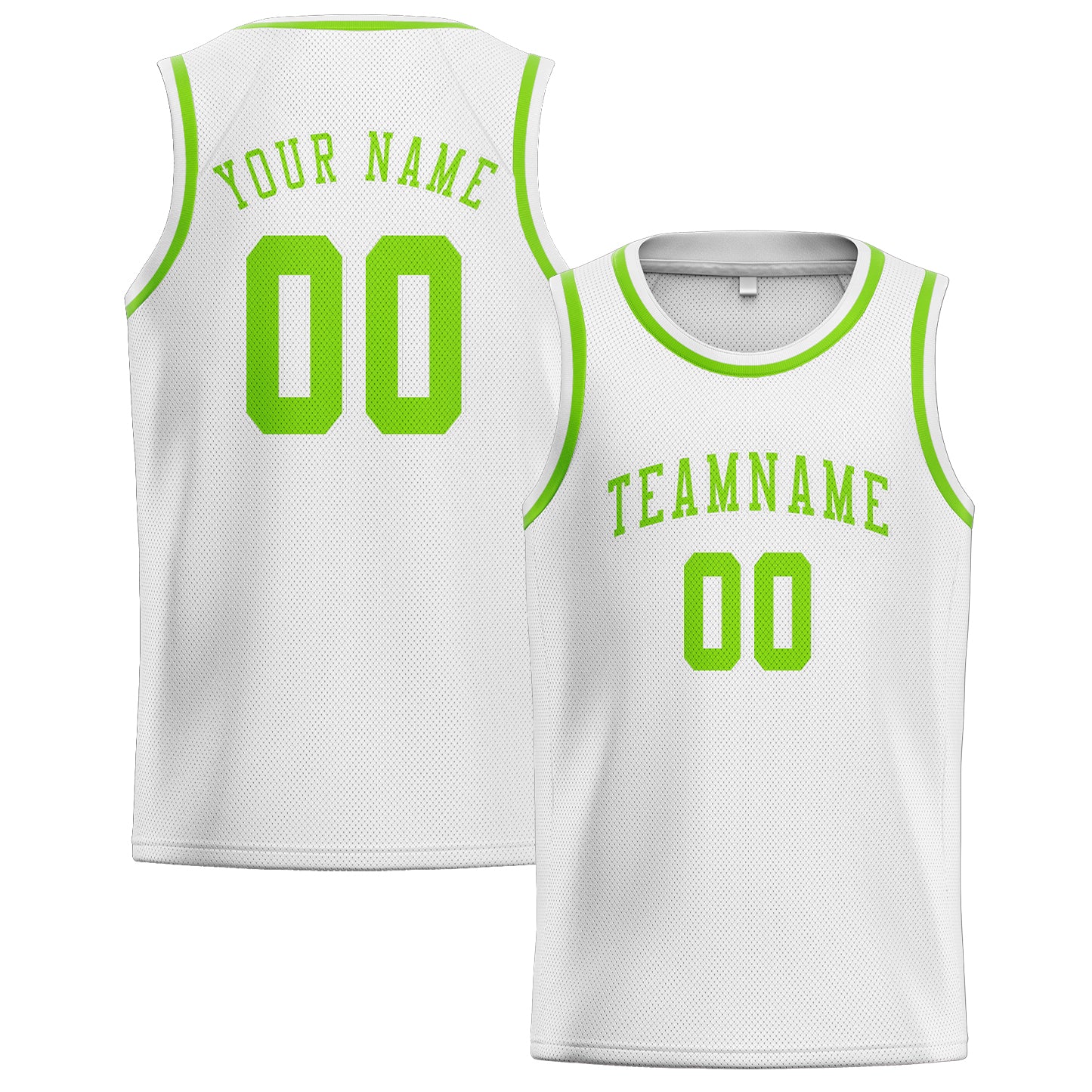 Benutzerdefiniertes Professionelles Weiß Smaragdgrün Basketballtrikot
