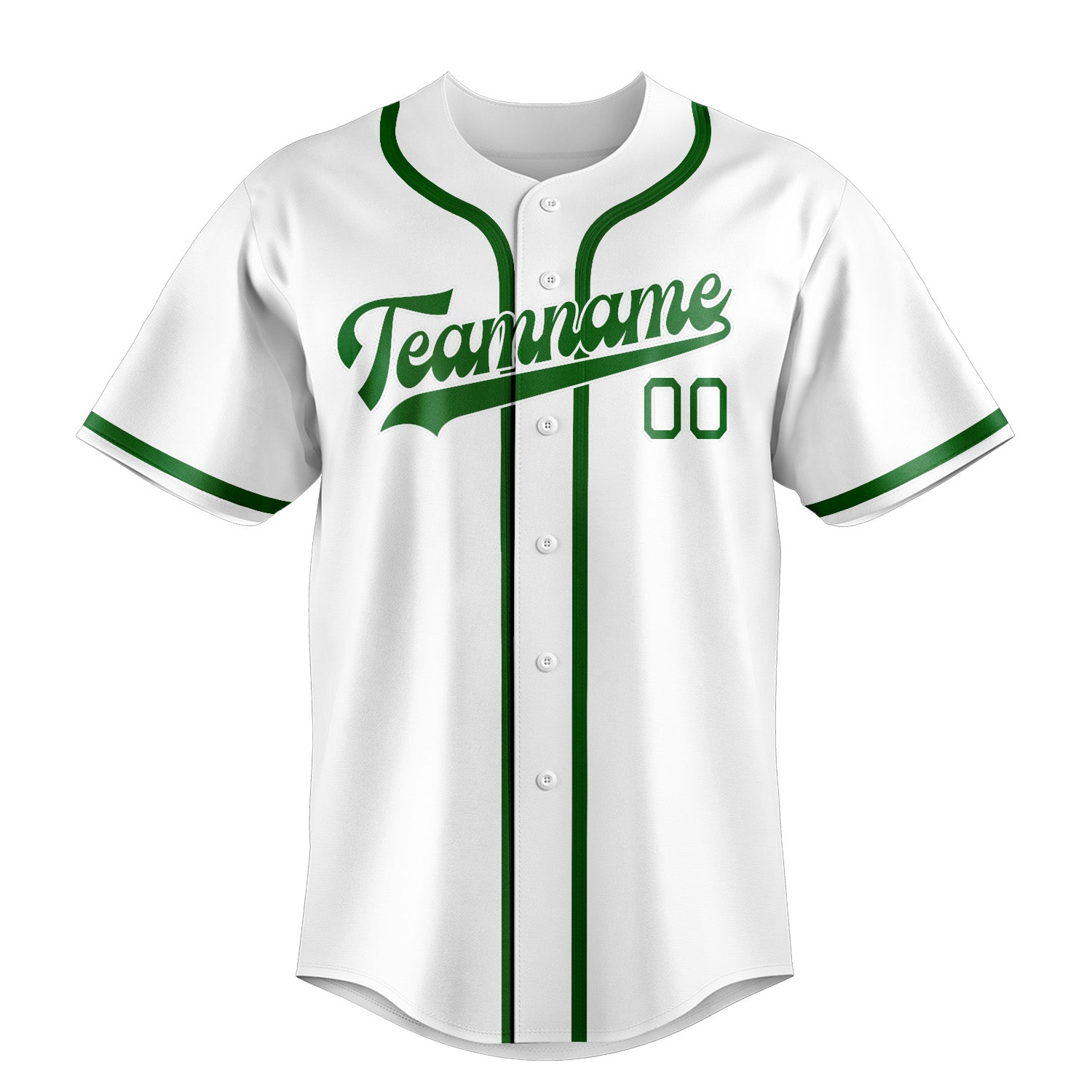 Maglia da baseball professionale personalizzata bianca verde smeraldo