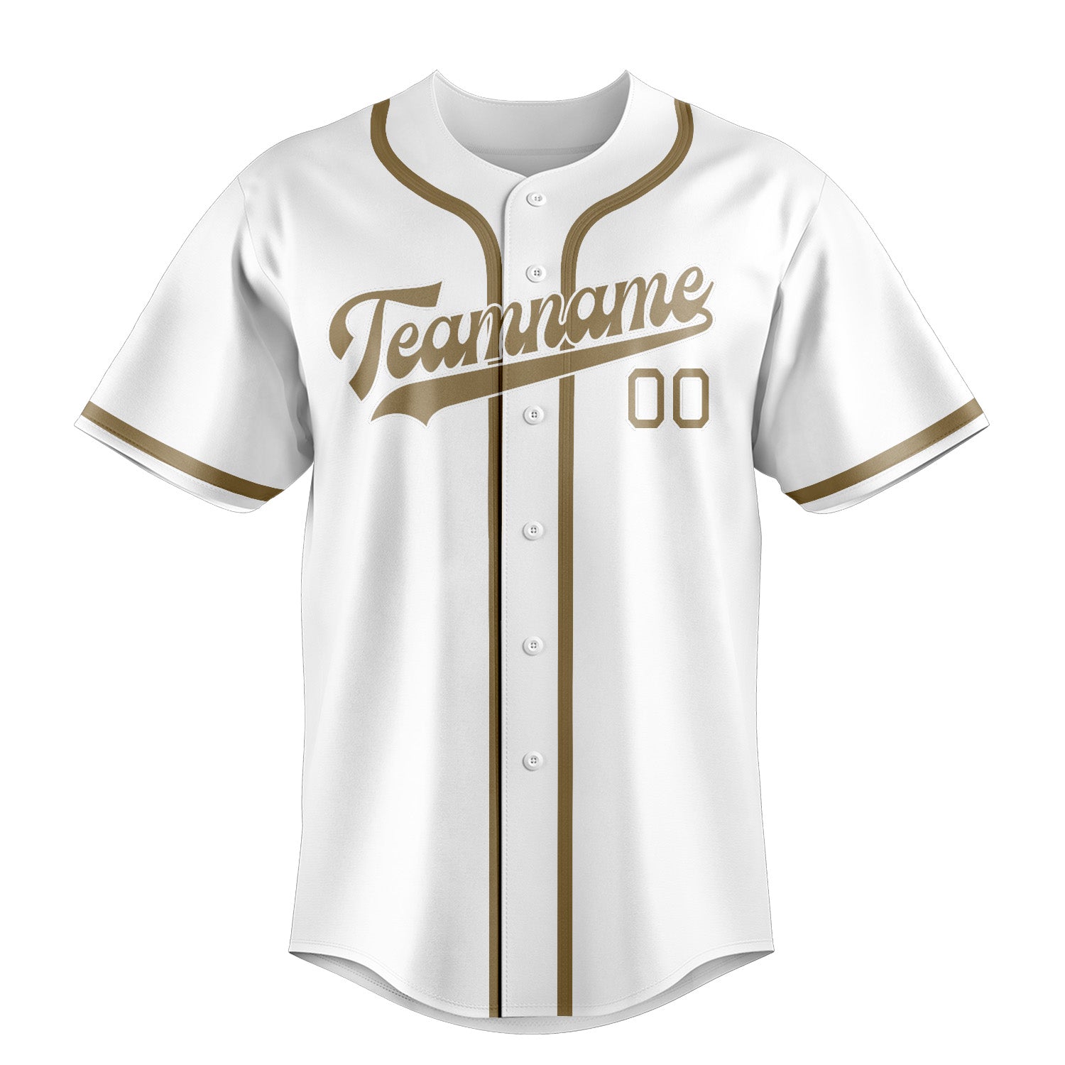 Maglia da baseball personalizzata professionale bianca e cachi chiaro