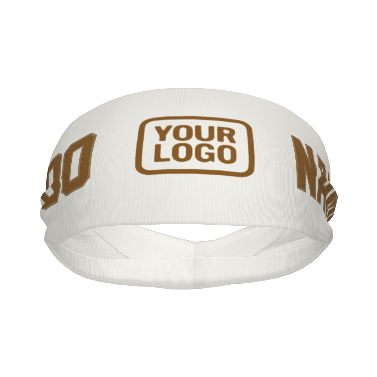 Maßgeschneidertes Weiß Khaki Sport Stirnband