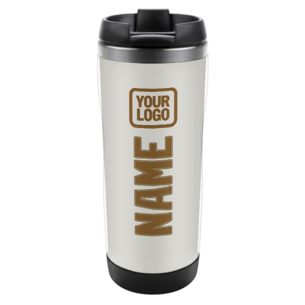Maßgeschneidertes Weiß Khaki Edelstahlbecher