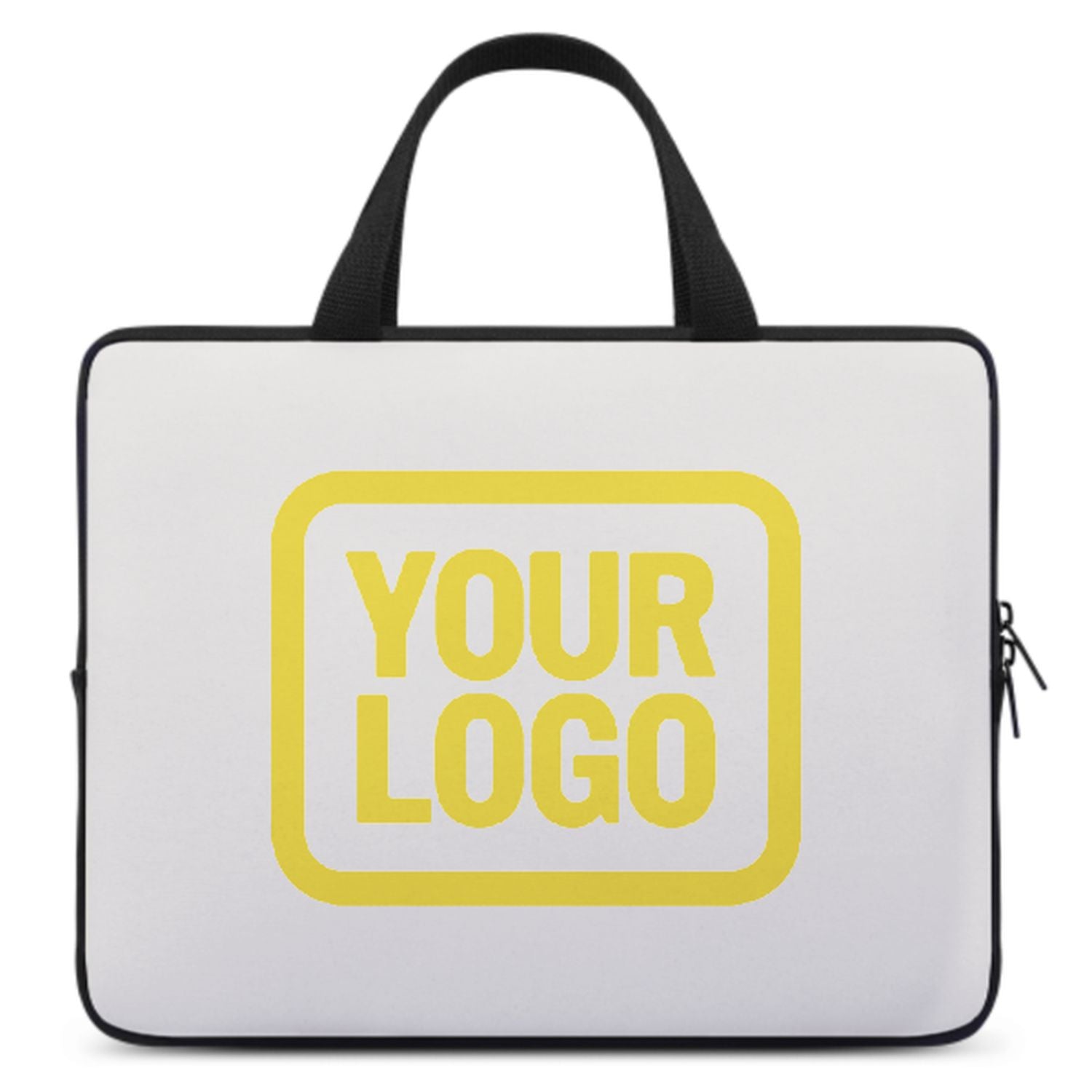 Maßgeschneidertes Weiß Light Yellow Laptop Tasche